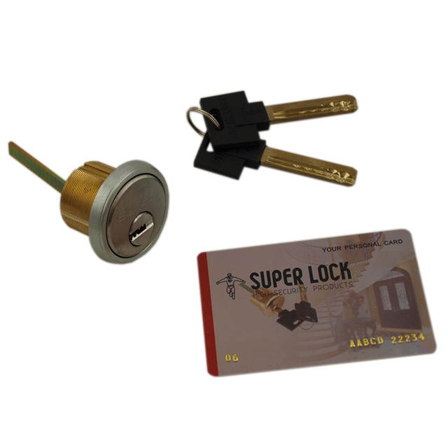 Super Lock, H1924 (Like Mul-T-Lock), Satin Chrome US26D, Rim/Mortise 1-1/8" Cylinder Combo (Interchangeable) Solid Brass Construction, HIGH SECURITY, 006 KEYWAY