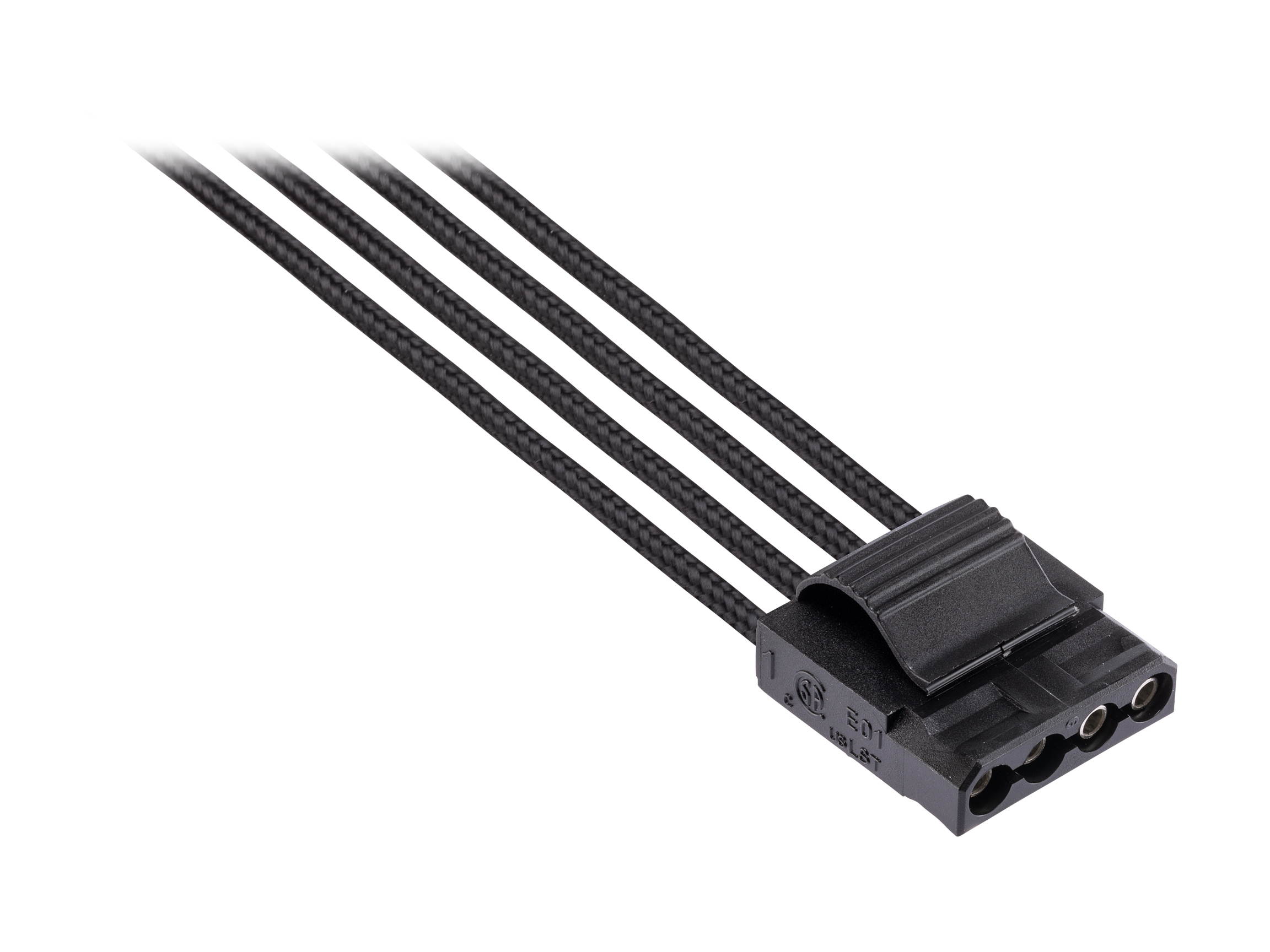 Micro Connectors 30cm Addressable RGB (ARGB) 1 to 4 Splitter Cable with/5 Male Pins (F04-04ARGB-30)
