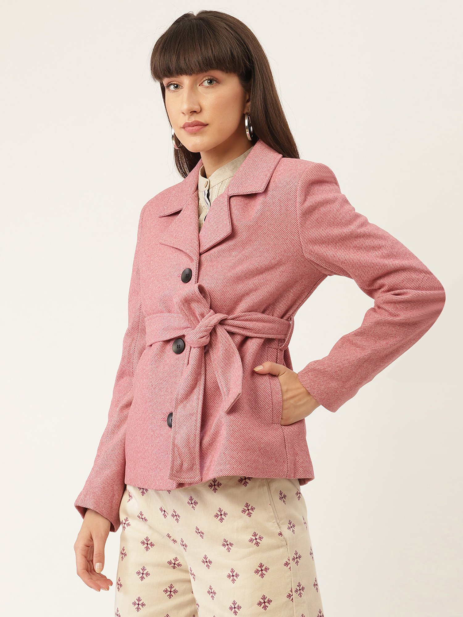 Rooted Maroon Full Sleeve Coat