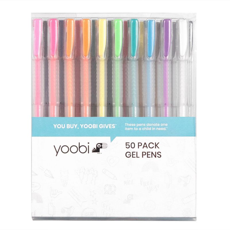 50ct Gel Pens Medium Assorted Colors - Yoobi™