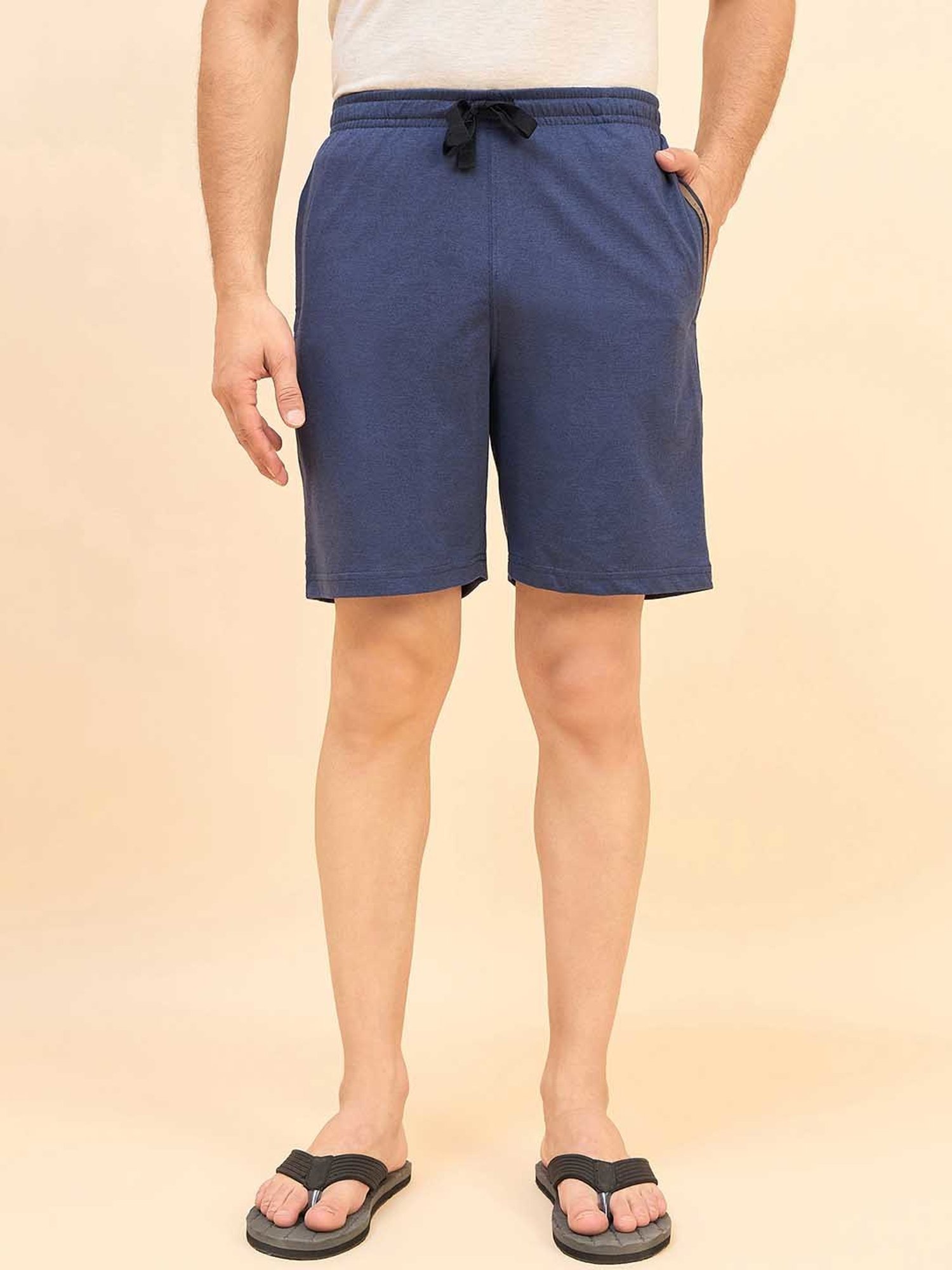 Sweet Dreams Navy Melange Regular Fit Lounge Shorts