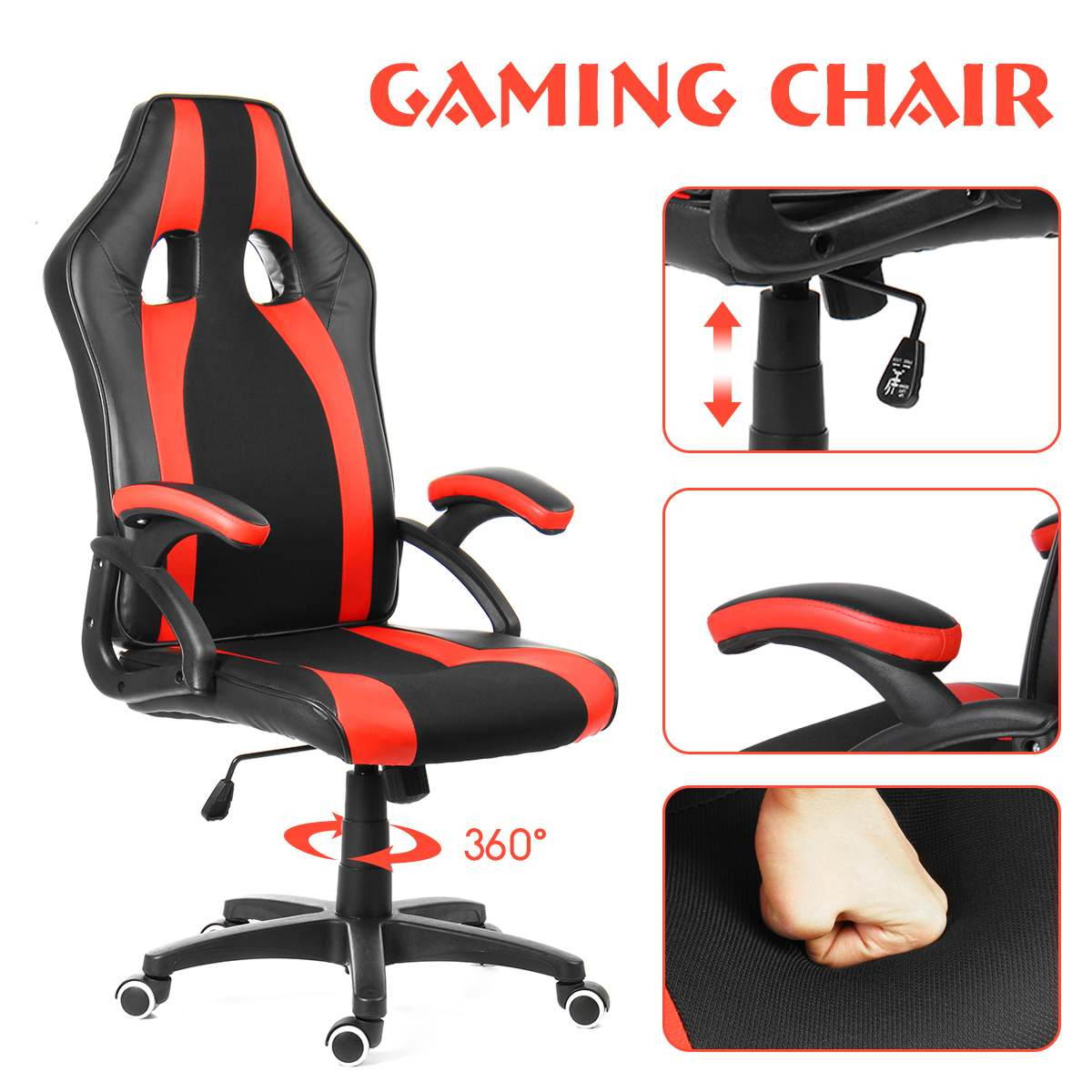 Office Chairs Adjustable Reclining Gaming Chair Swivel High Back Executive Desk Computer Chair Armchairs Furniture