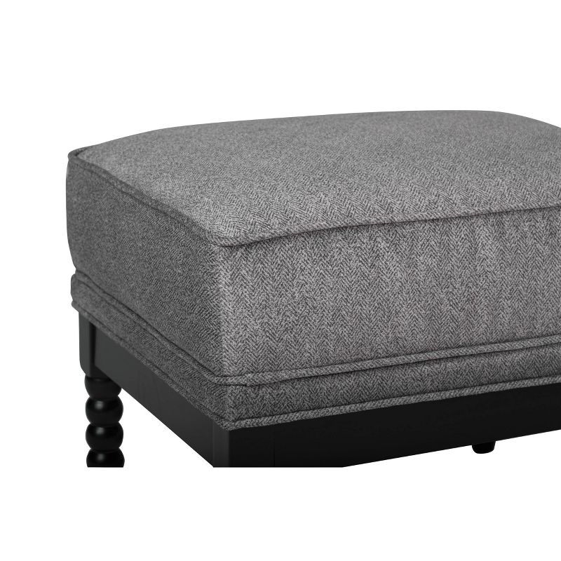 Colonnade Spindle Square Ottoman Pewter - Studio Designs Home