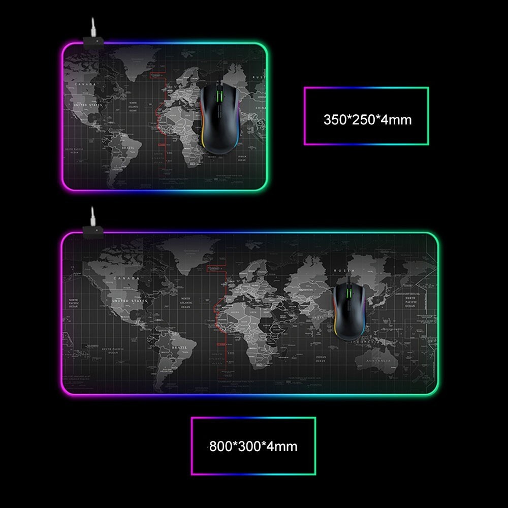 LEDs RGB Mouse Pad 14 Lighting Modes Gaming Extra Large Soft Extended Non Slip Mousepad for PC Laptop