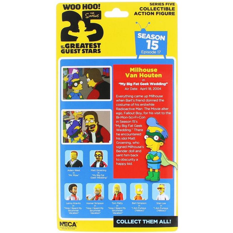 Neca The Simpsons 25th Anniversary 5" Series 5 Action Figure Milhouse Van Houten