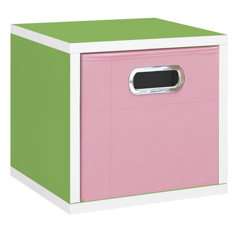 Way Basics Stackable Eco Cube Storage Cubby Organizer Green