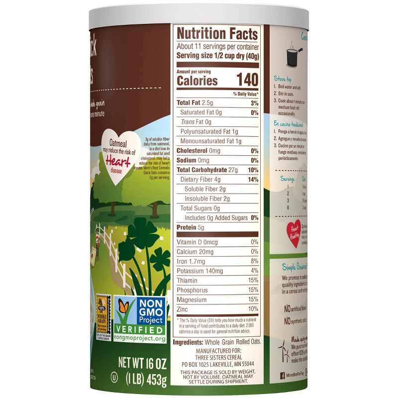 Mom's Best Rolled Oatmeal - 16oz