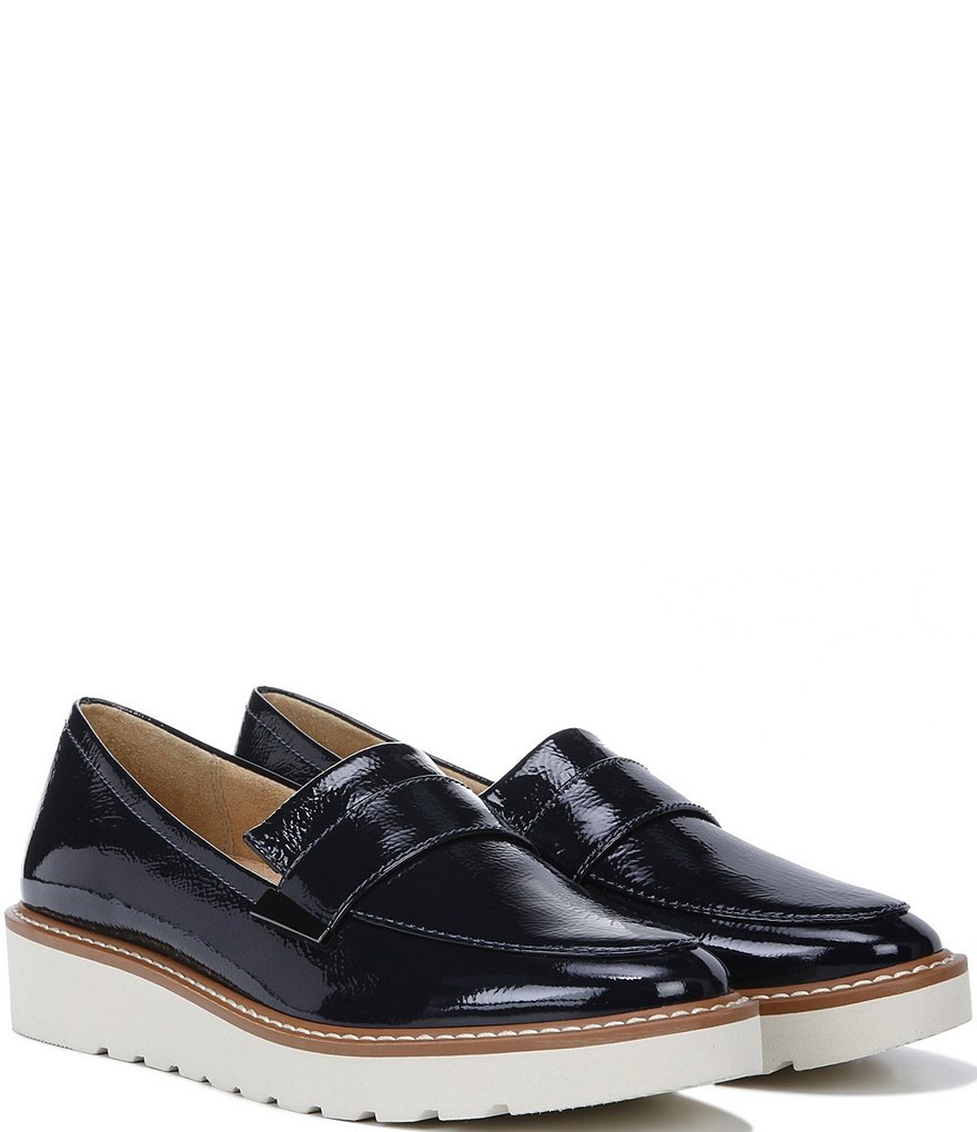DKNY Eli Leather Logo Hardware Strap Loafers
