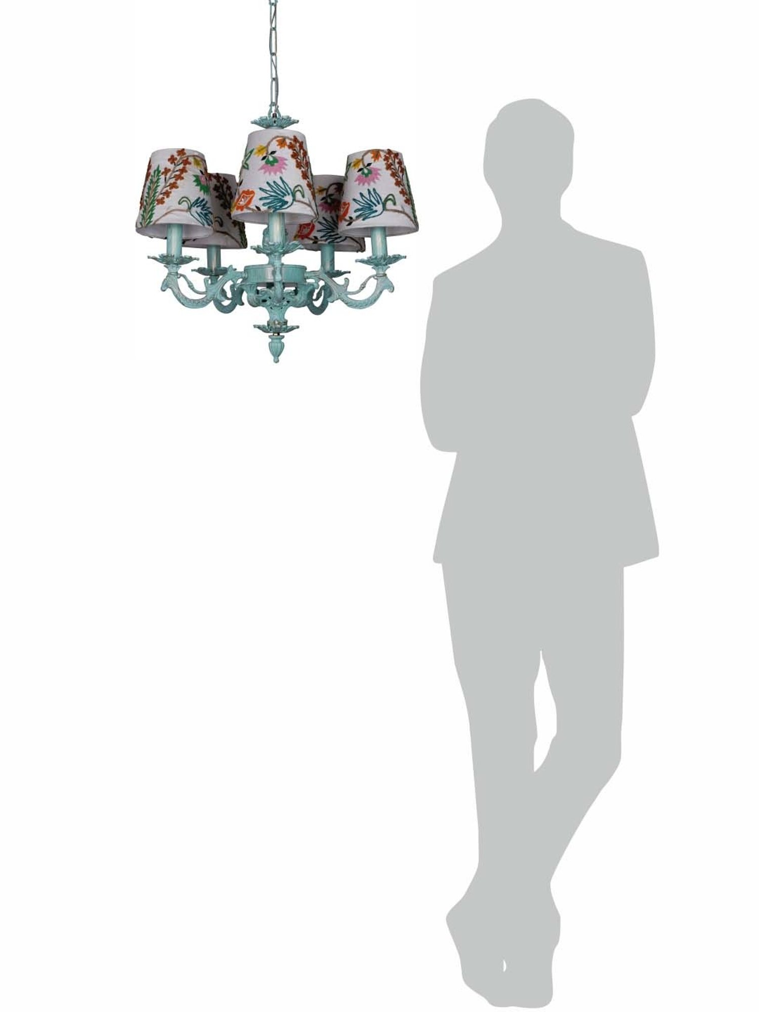 16" Glass/Metal Jasmine Tiffany Style Semi Flush Mount (Includes Energy Efficient Light Bulb) Cream - JONATHAN Y