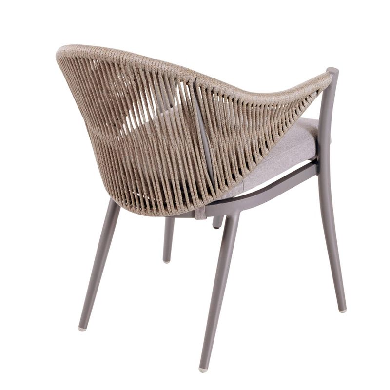 5pc Aluminum Patio Dining Set Tan - Nuu Garden