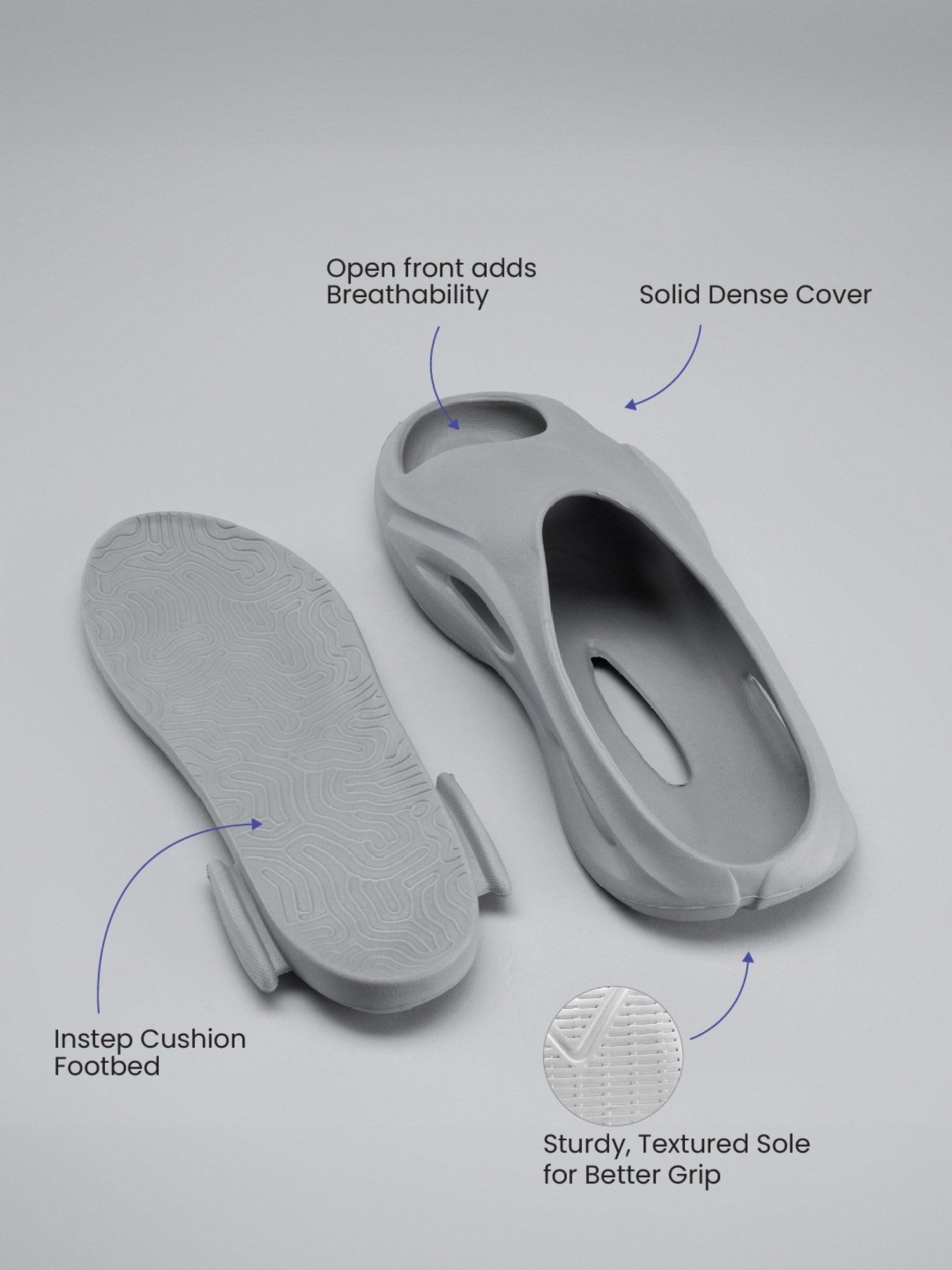 Atom Men's CloudWalk Grey Slides