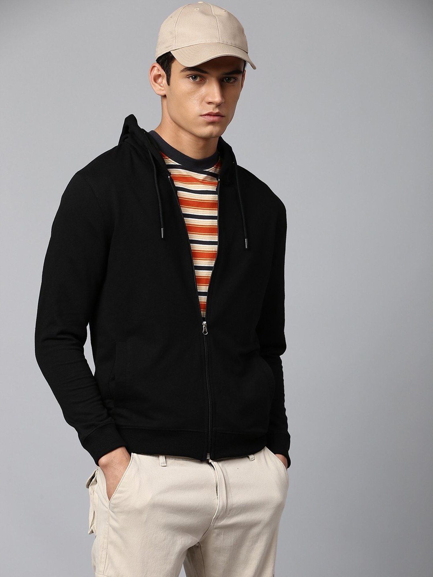 Dennis Lingo Black Regular Fit Hooded Sweatshirt