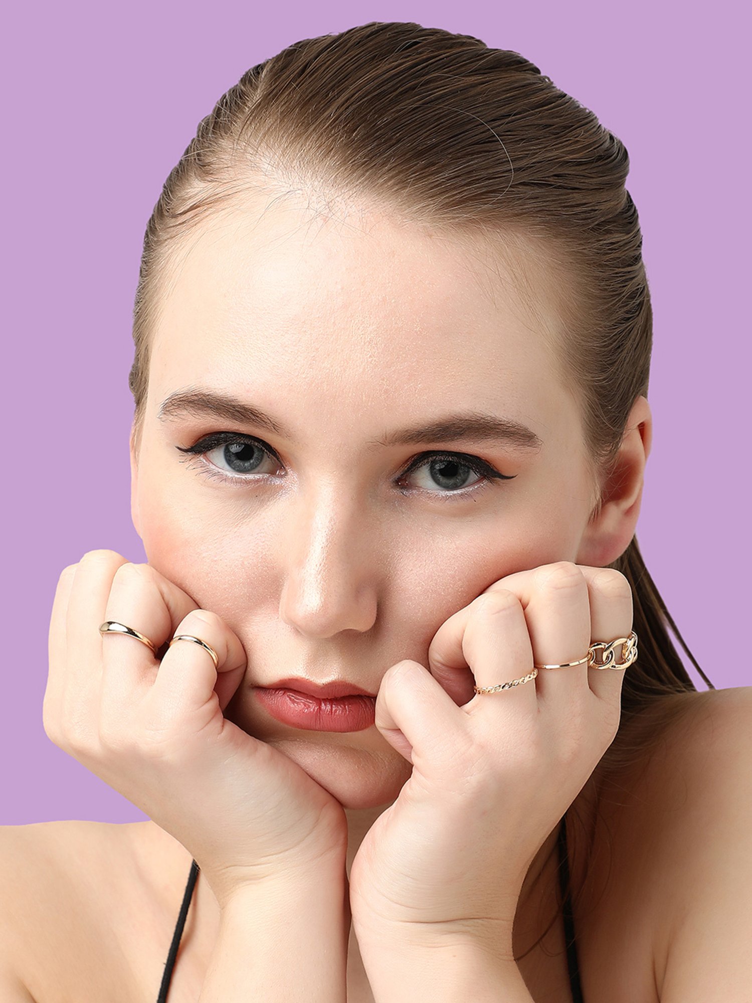 SOHI Gold Plated Designer Ring For Women