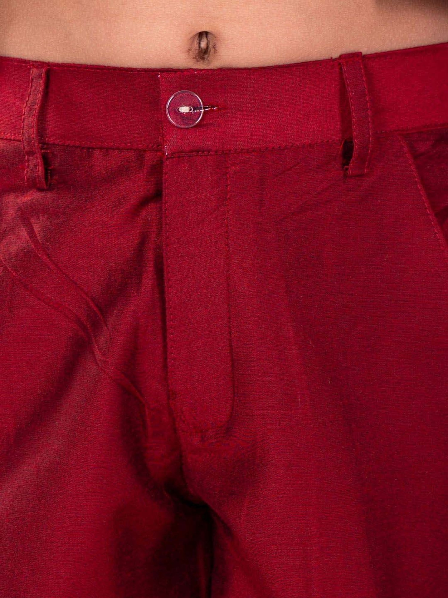 VASTRAMAY Boys Maroon Embroidery Full Sleeves Kurta Sets