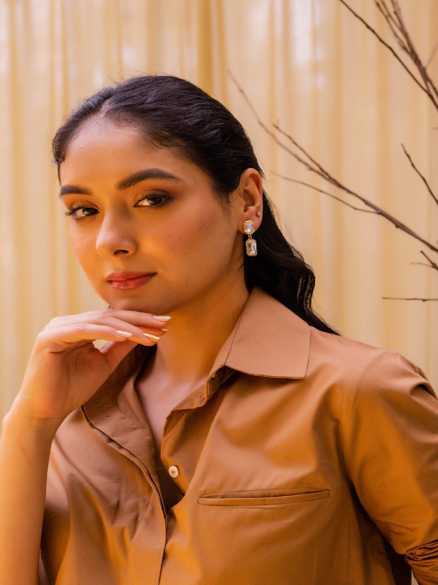 Jewelz Western Style Stone Studded Earrings for Girls & Women