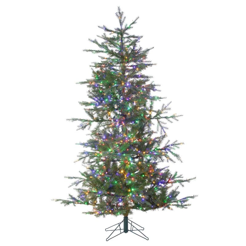 6.5ft Sterling Tree Company LED Natural Cut Portland Pine Artificial Christmas Tree