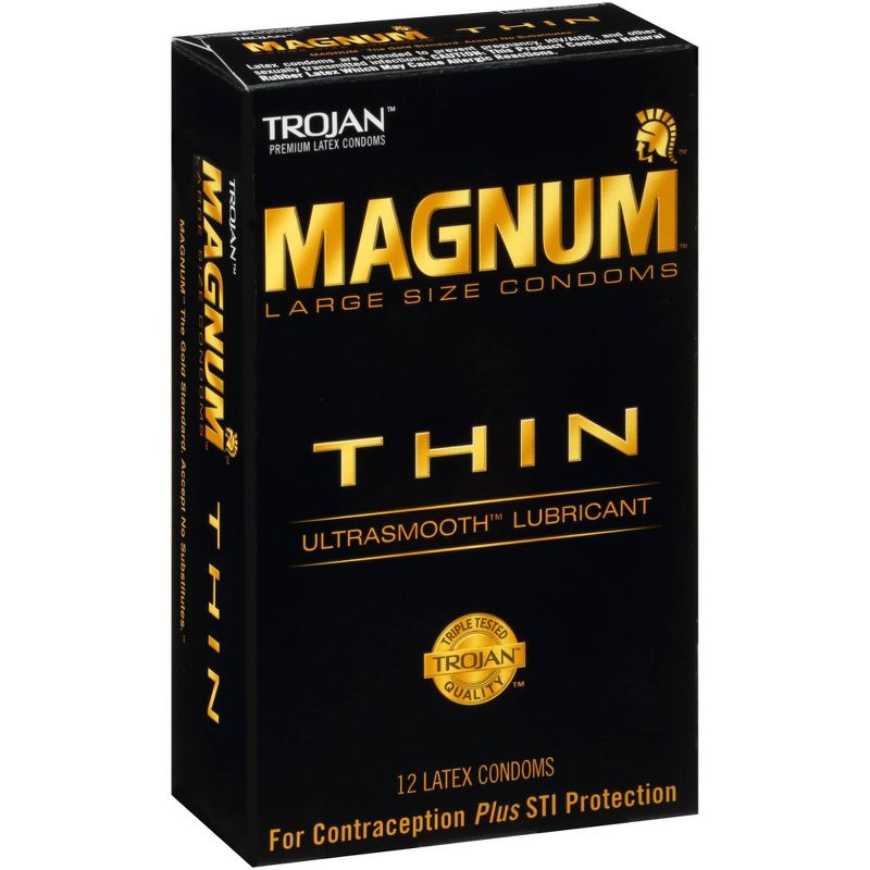 Trojan Magnum Thin Lubricated Condoms - 12ct