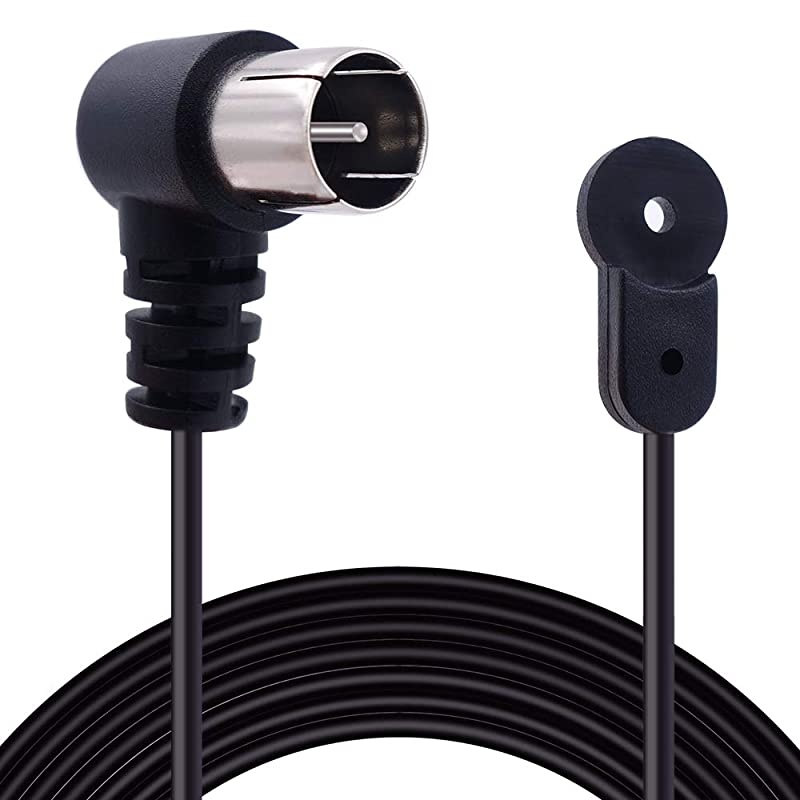 75 Ohm FM Antenna for Stereo Receiver Indoor FM Radio Antenna F Type Male Plug Connector Adapter Coax Coaxial Cable FM Antenna for AV Home Theater Amplifier