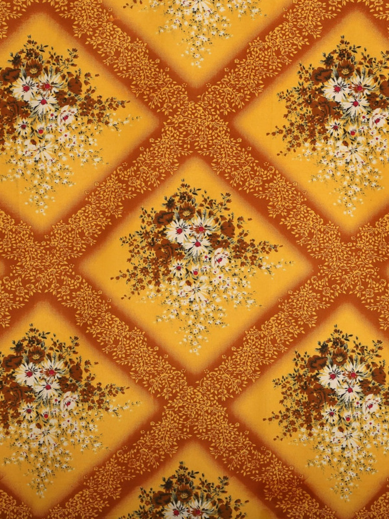 Dhrohar Printed Yellow Cotton 180 TC Double Bedsheet with 2 Pillow covers