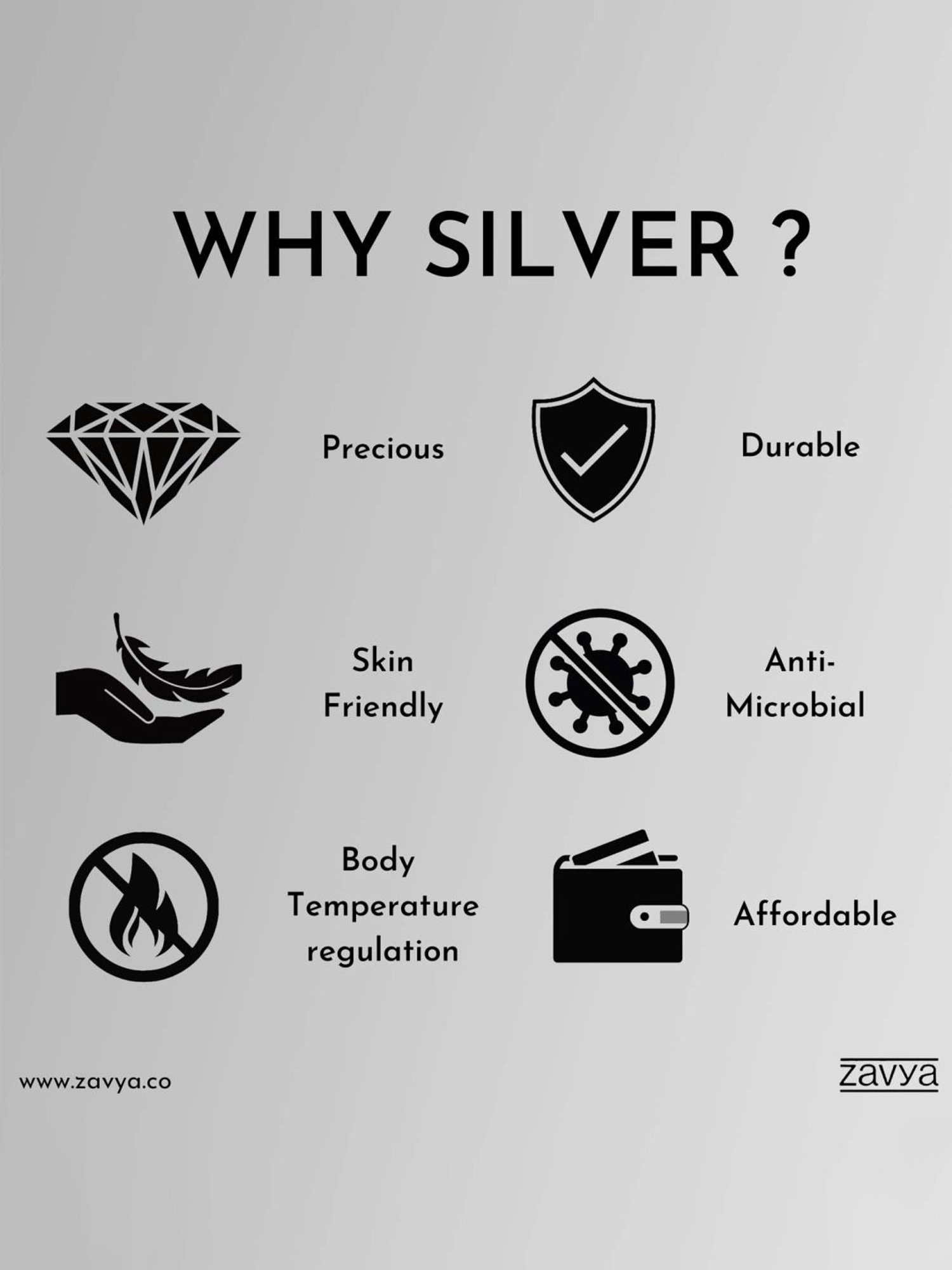 March by FableStreet 92.5 Sterling Silver Floral Mangalsutra for Women