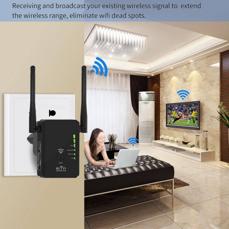 WN578R2 High Power Wireless Router wifi Repeater 300mbps Wifi Range Extender Amplifier 5dbi Dual LAN Port Signal Booster