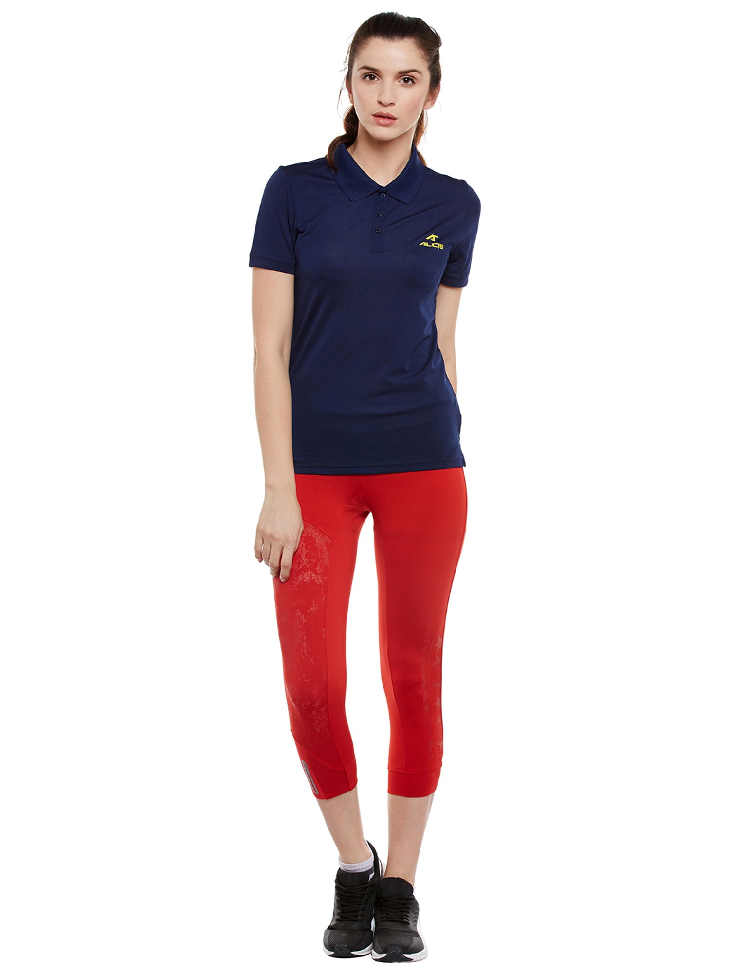 ALCIS Red Polyester Capris
