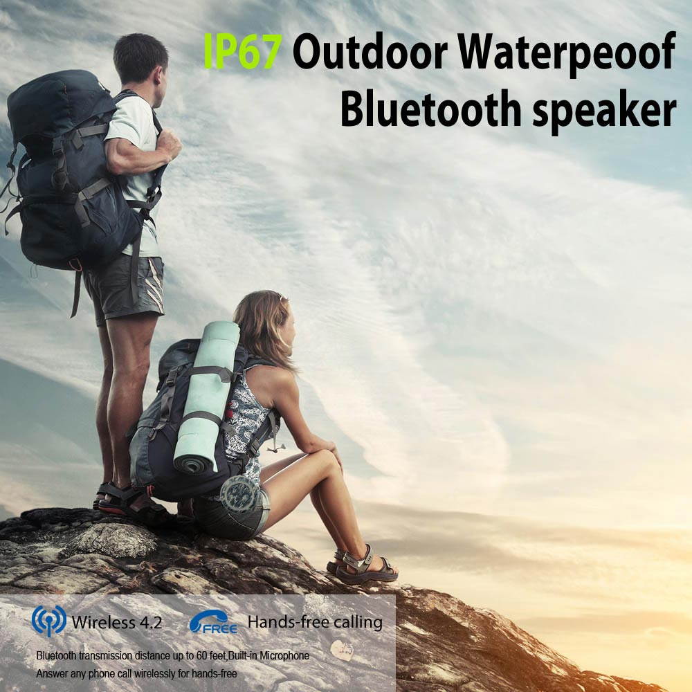 Cyboris Bluetooth Speakers,Portable Wireless IPX7 Waterproof Floating Bluetooth Speaker with TWS Function, Deep Bass, Stereo Pairing,Durable for Swimming Pool,Beach,Shower,Travel