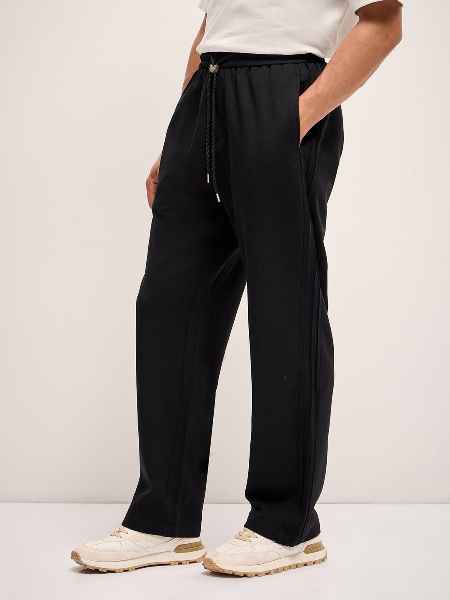 Parx Black Jogger Fit Joggers