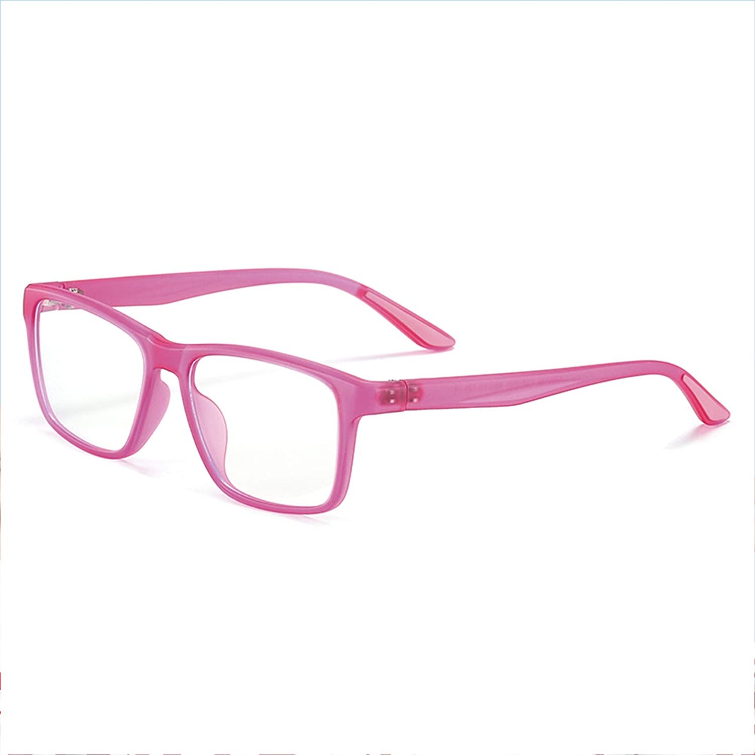 Kids Blue Light Blocking Glasses - Blue Light Glasses for Kids Girls Boys Age 7-12, Fake Glasses Anti Bluelight Glasses for Kids - Pink