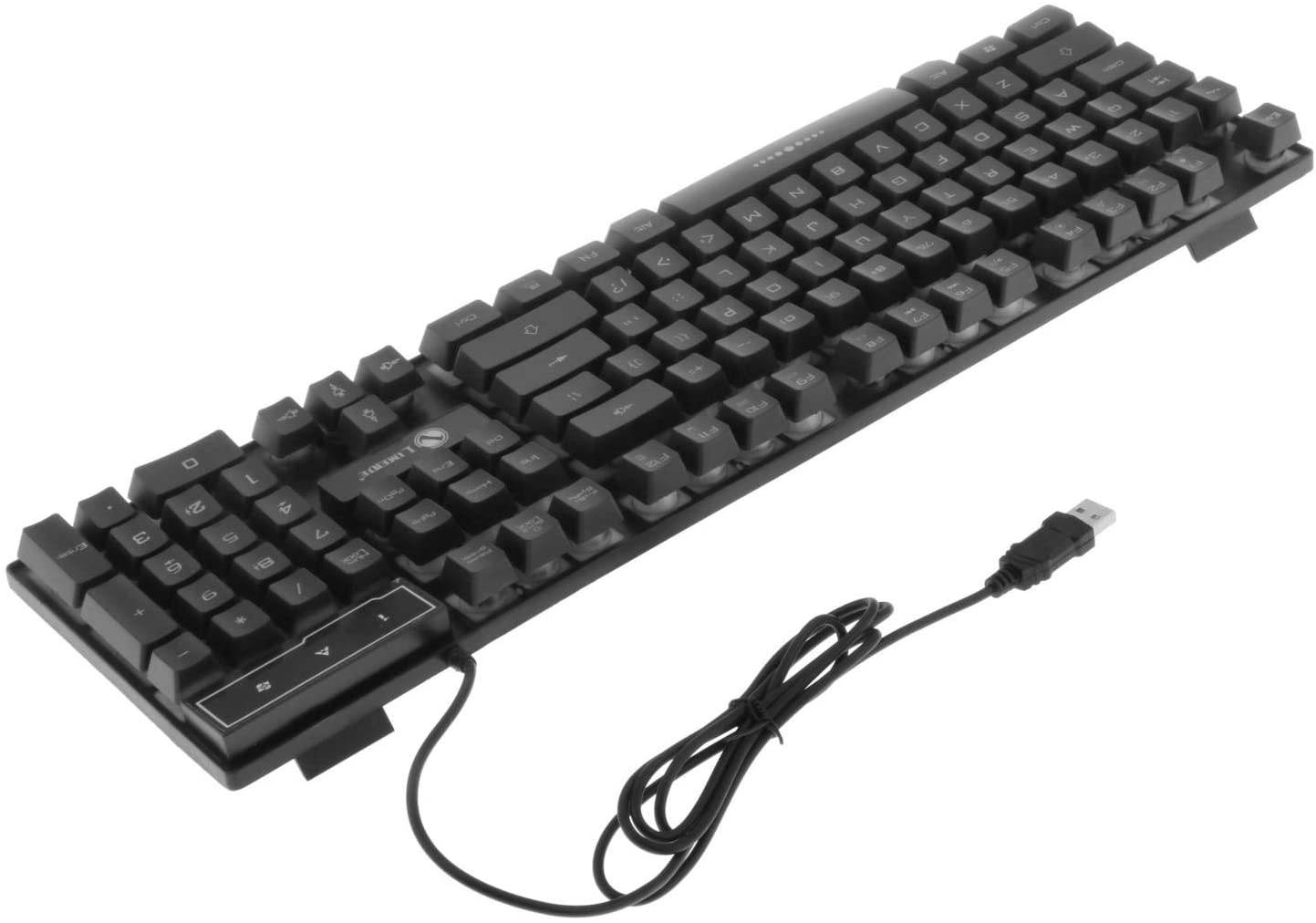MagiDeal LIMEIDE GTX300 Wired Gaming Mechanical Keyboard RGB Backlit Backlight Computer Keyboard - Black