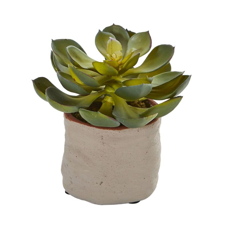 6.5" x 6" 4pc Artificial Mixed Succulents in Pot Set -Nearly Natural