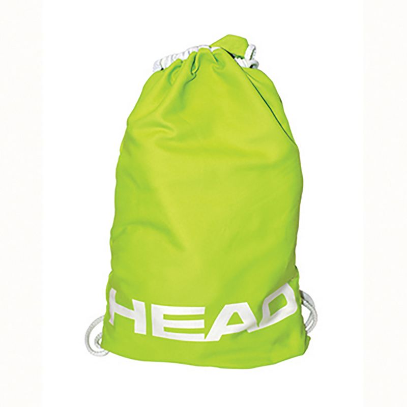 HEAD Adventure 2-in-1 Lightweight Storage Travel Backpack Super Soft Towel Draw String Beach Bag, Lime Green