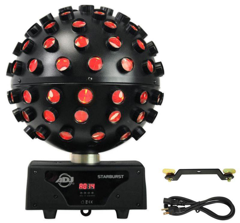 2 American DJ Starburst LED Spheres Multi Color Shooting Beam DJ Lighting Effect