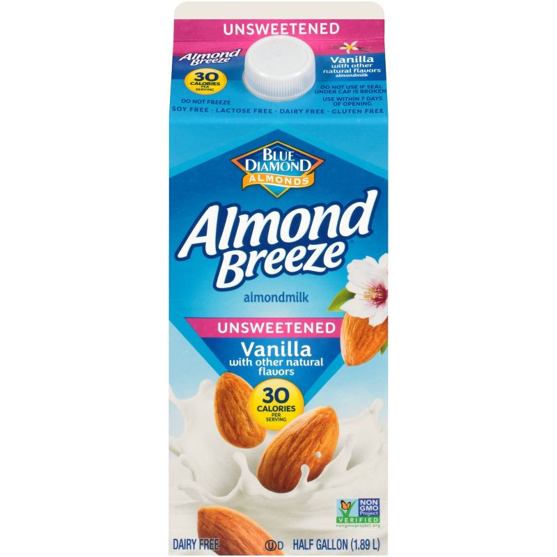 Blue Diamond Almond Breeze Unsweetened Vanilla Almond Milk - 96 fl oz