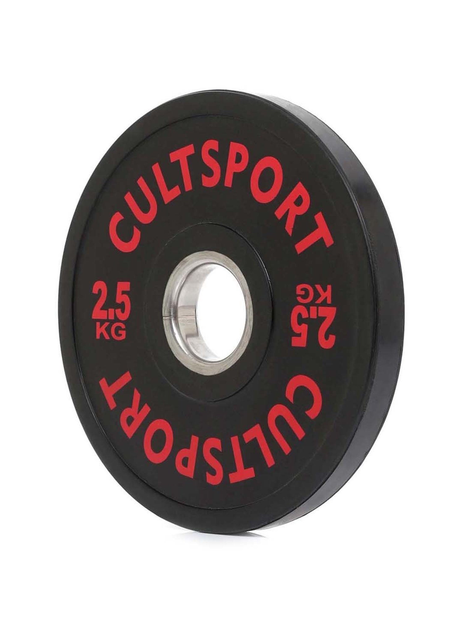 Cultsports Black & Silver Cast Iron Bumper Plate with Rubber Coating (Pack of 4)