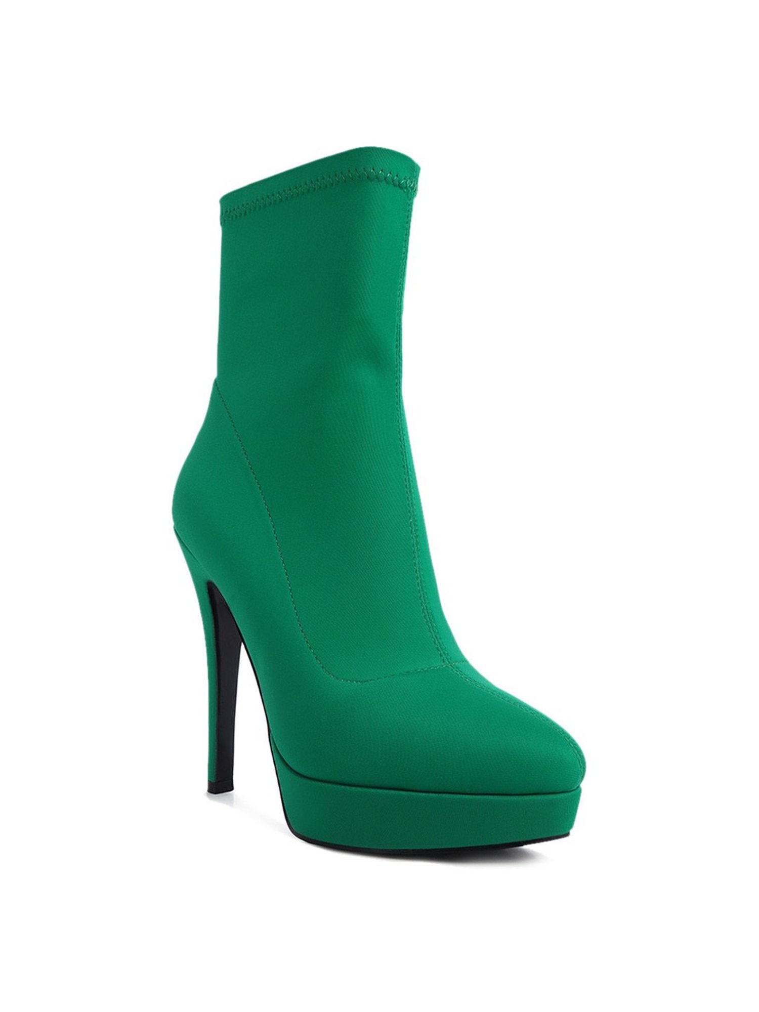 London Rag Women's Green Stiletto Booties