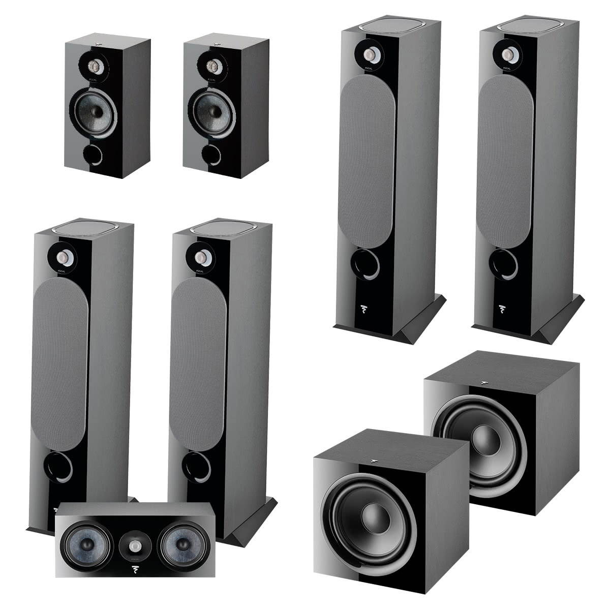 Focal Chora 7.2.4 Channel Dolby Atmos Home Theater System (Black)