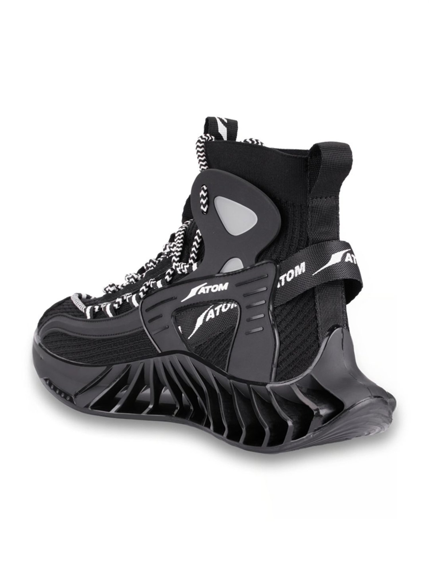 Atom Men's High Tops Black Running Shoes