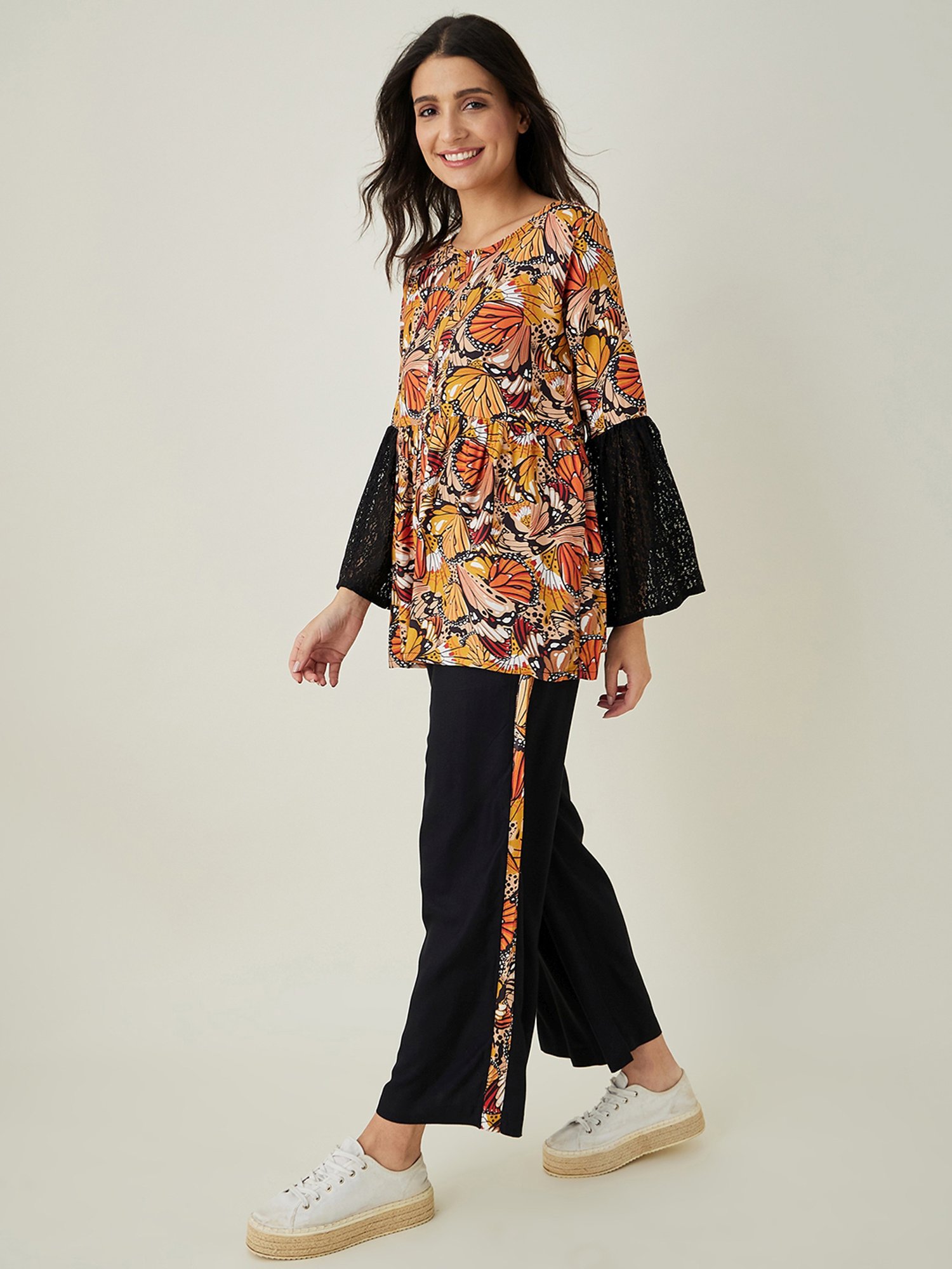 The Kaftan Company Multicolor Printed Top With Pants