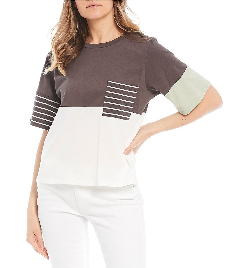 Love On A Hanger Colorblock Pocket Tee