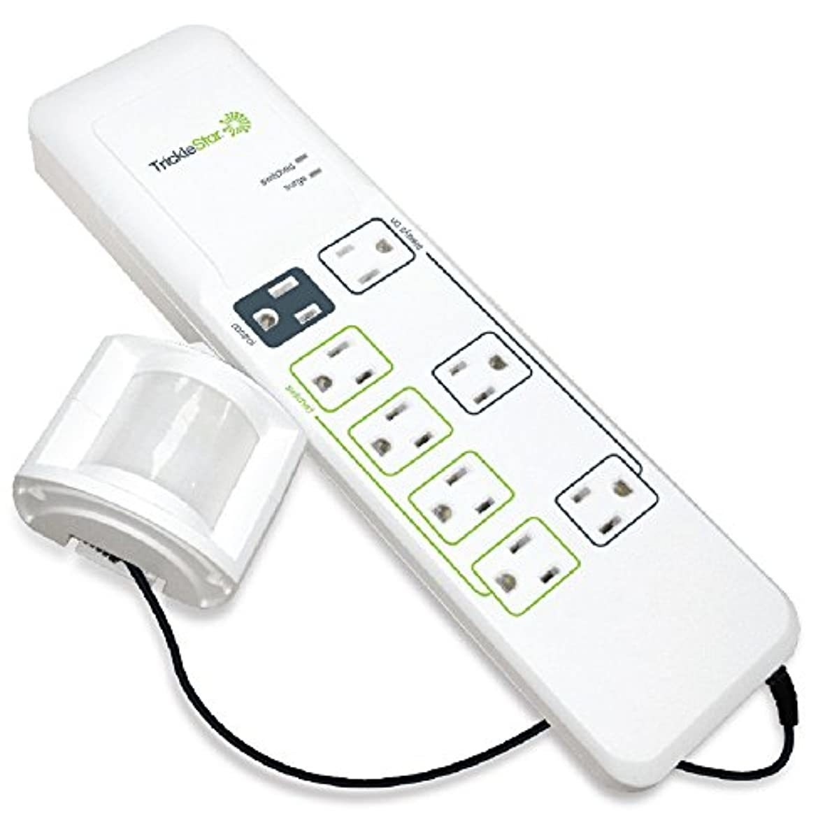 Trickle Star 183SS-US-8XX/7 Motion Sensor PowerStrip, 1080 Joules, 7 -Foot Cord