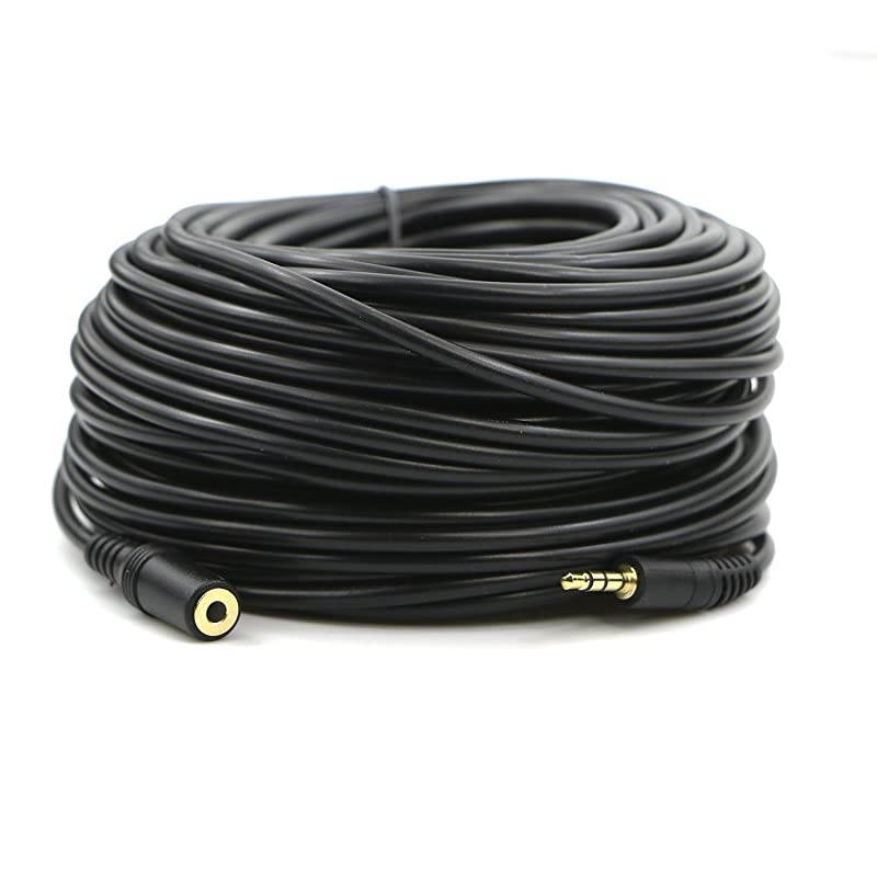35mm Stereo Male to Female Extension Audio Cable Cord 60 Feet
