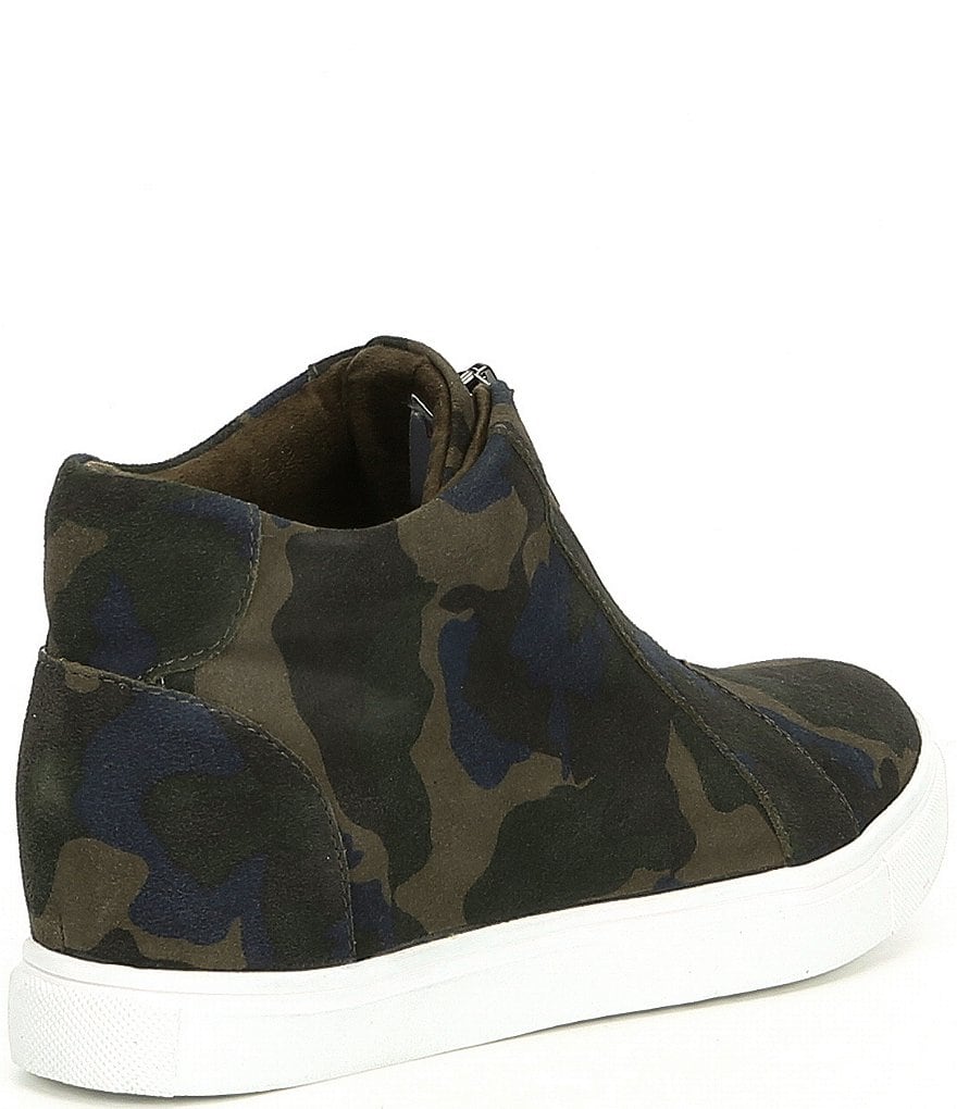 Blondo Glenda Suede Printed Waterproof Wedge Sneakers