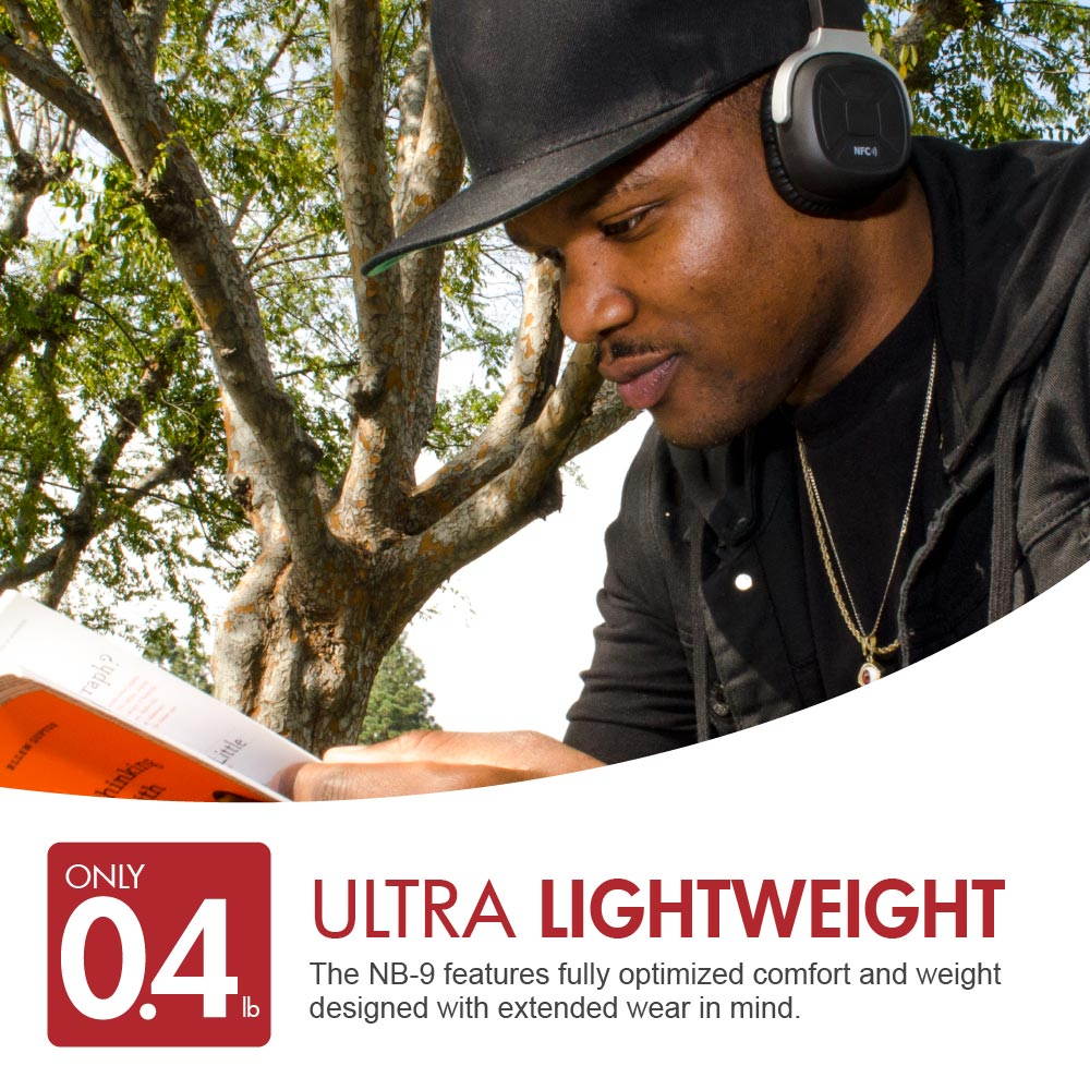 Viotek NB-9 Ultra Soft Sports Wireless Bluetooth Headphones -- Noise Cancelling Headset