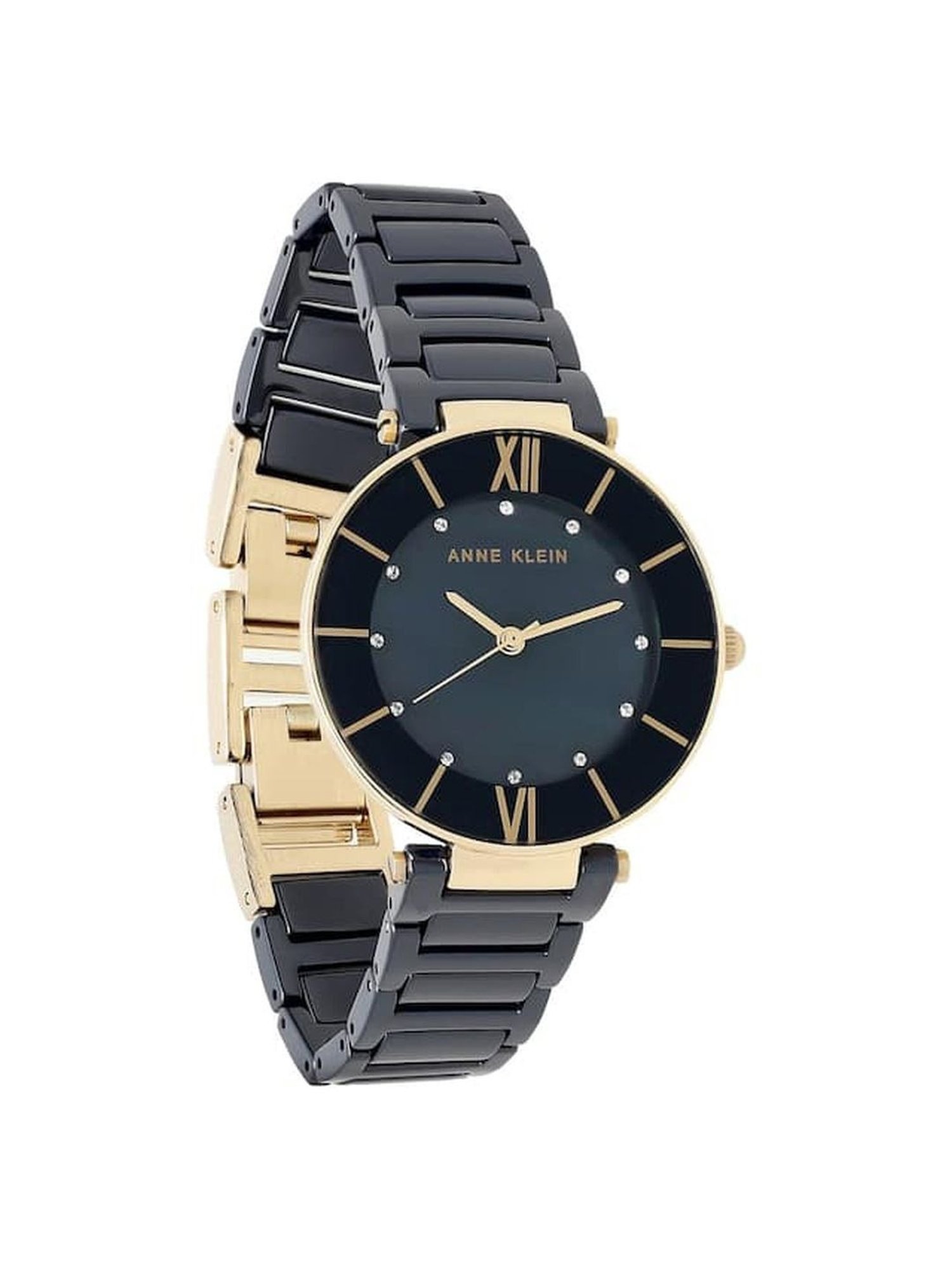 Anne Klein NEAK3266NVRG Ceramics Analog Watch for Women