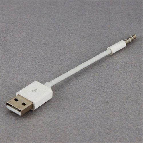 CHENYANG  3.5mm Male Audio AUX to USB 2.0 A Male adapter Charge Cable for Apple iPod Shuffle 4th Gen
