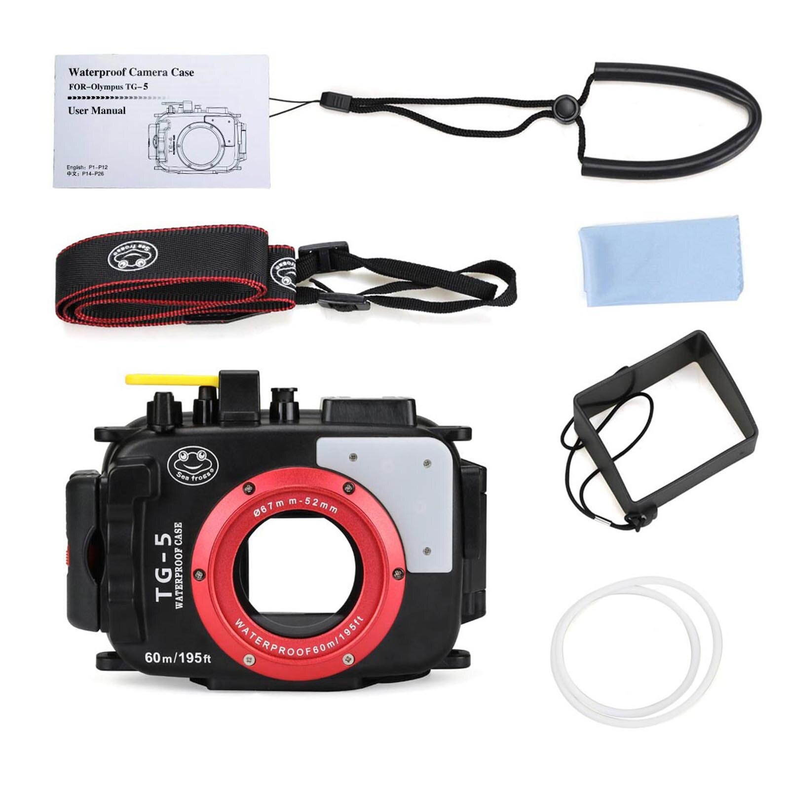 Photo Studio Volg Camera Waterproof Housing Diving Case Protective Underwater 60m/195ft Replacement for Olympus TG-5 Camera