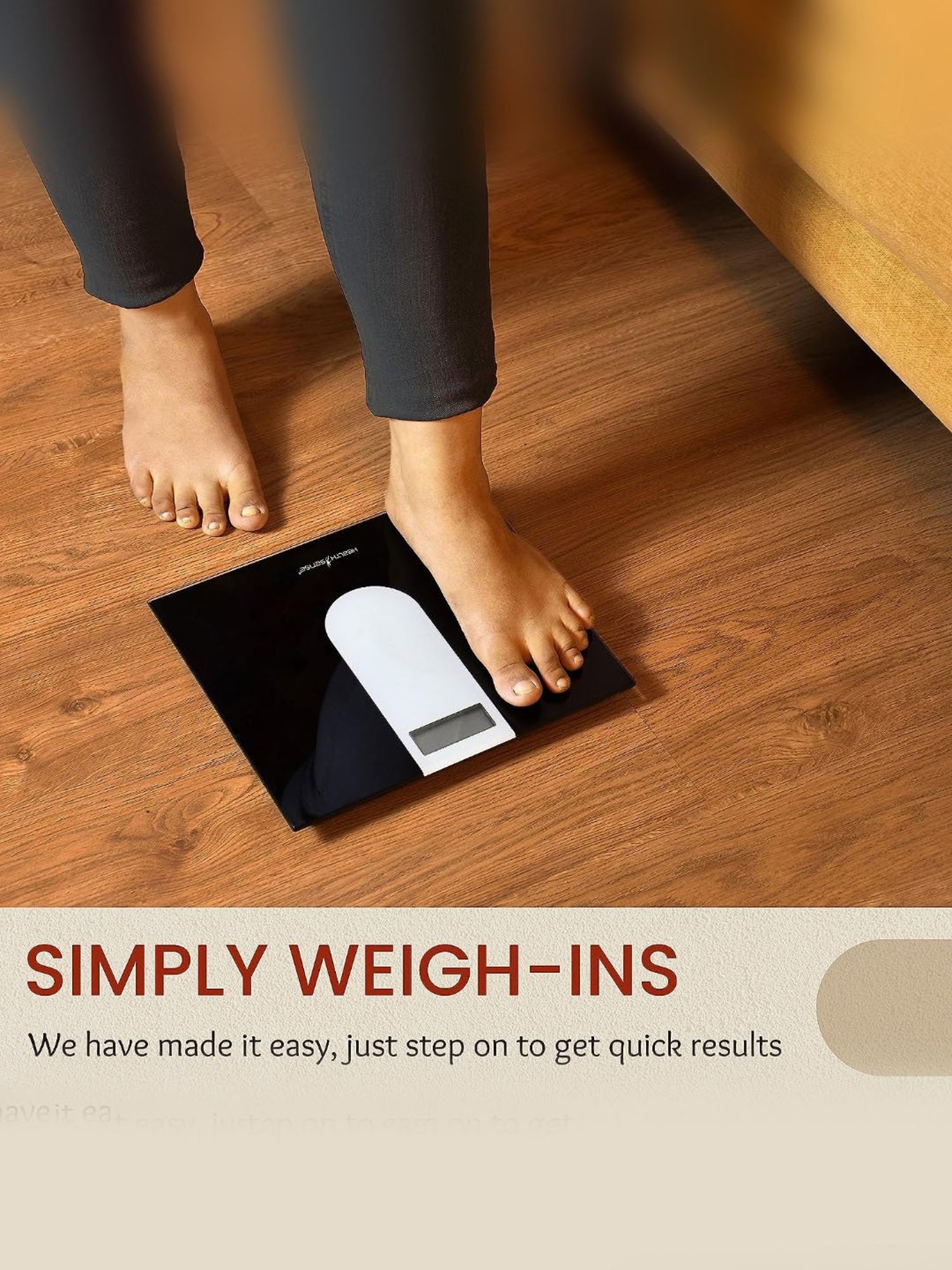 HealthSense Digital Weight Machine for Body Weight with Glass Top PS 111