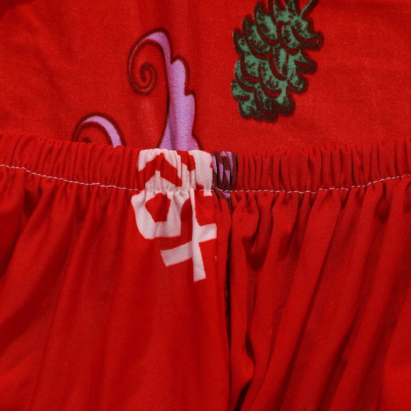 1 Pc Polyester Spandex Floral Print Fit Home Dining Chair Slipcovers Multicolored  - PiccoCasa