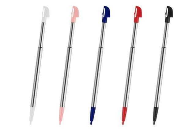 Hellfire Trading 5x Wii U Colour Metal Retractable Stylus Touch Pen - Nintendo - Blue, Black, White, Pink, Red